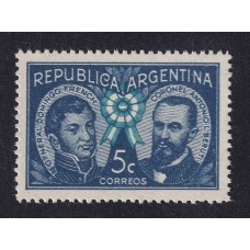 ARGENTINA 1941 GJ 850a ESTAMPILLA NUEVA MINT CON VARIEDAD CATALOGADA DOBLE IMPRESIÓN U$ 30